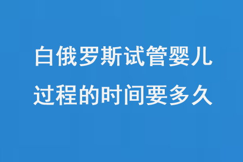 白俄罗斯试管婴儿过程的时间